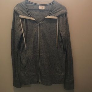 Grey lightweight zip up jacket